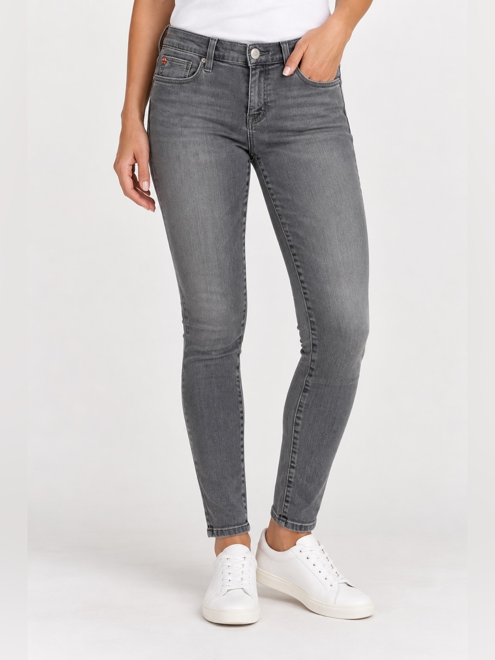 Hudson Gray Skinny Jeans Women’s Size 26 Mid Rise Stretch Denim